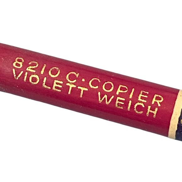 Vintage Stabilo 8200 Series Schwan Pencil Red Graphite Set 8 with Tin Box 50s - Picture 12 of 16